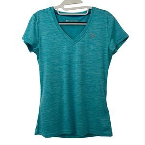 Ariat Tek Shirt Womens Small V Neck Short Sleeve Athletic Performance Training